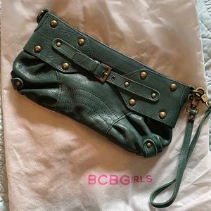BCBGirls green leather bag